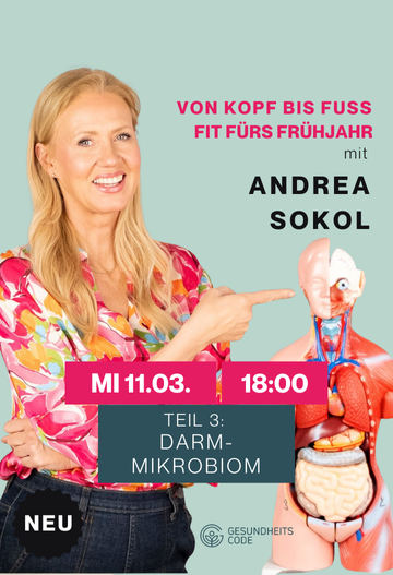 Darm-Mikrobiom mit Andrea Sokol - Online-Seminar